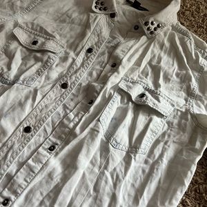 Rock republic jeans shirt white washed